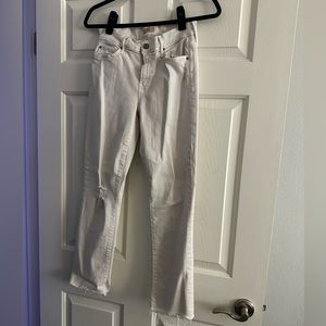 Mother “The Rascal Ankle Snippet” Blush Pink Women’s 28 Distressed Jeans